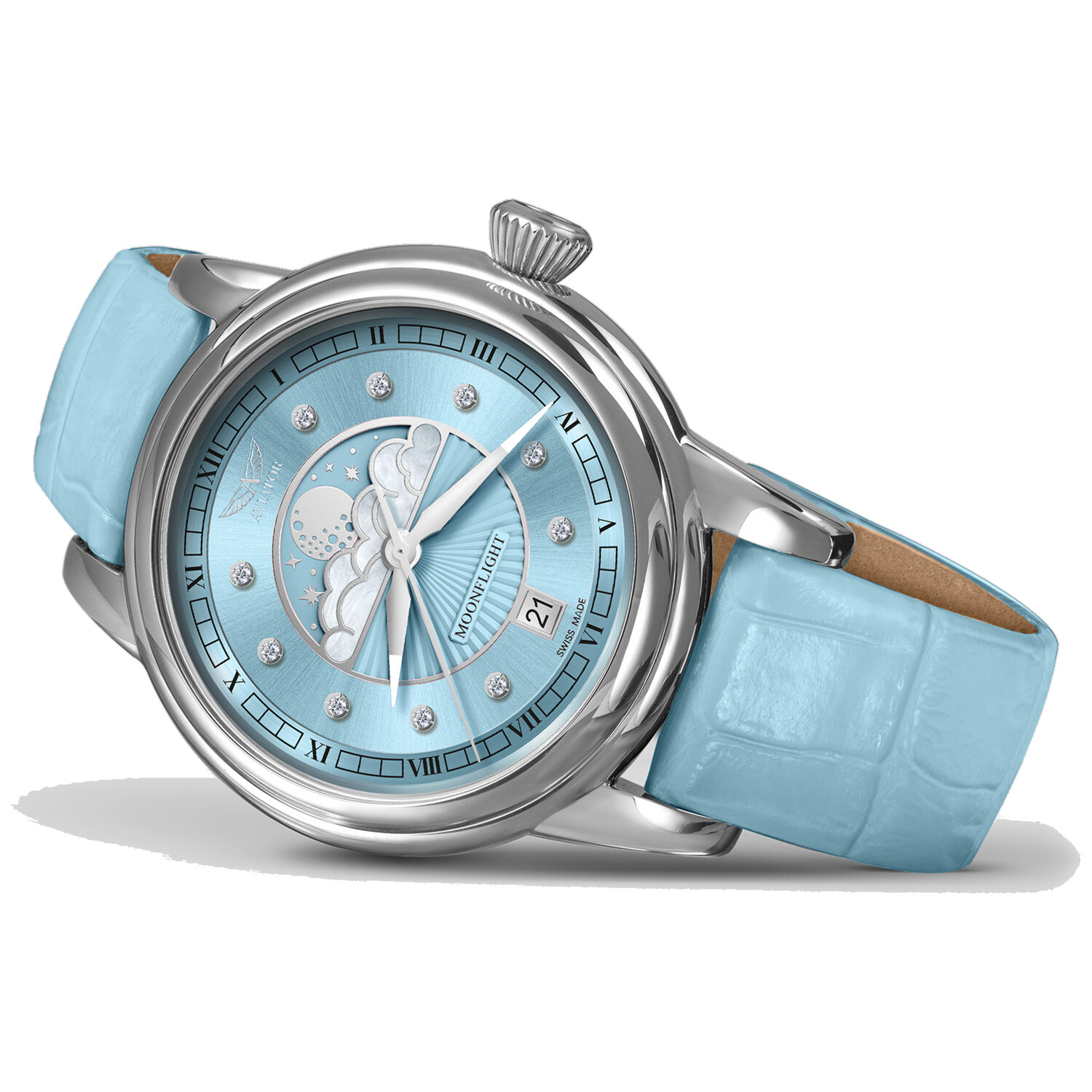 Дамски часовник Aviator Douglas Moonflight Diamonds Limited Edition V.1.33.0.359.4
