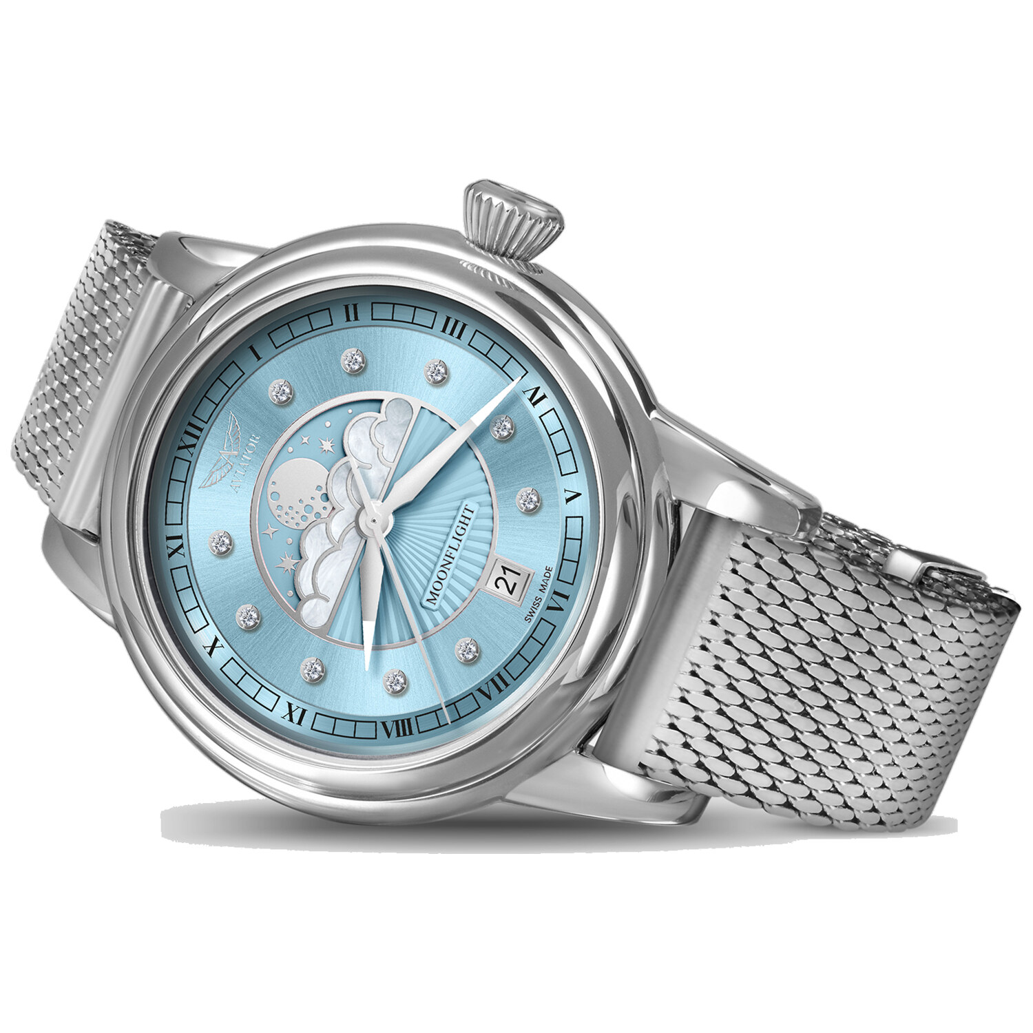 Дамски часовник Aviator Douglas Moonflight Diamonds Limited Edition V.1.33.0.359.5