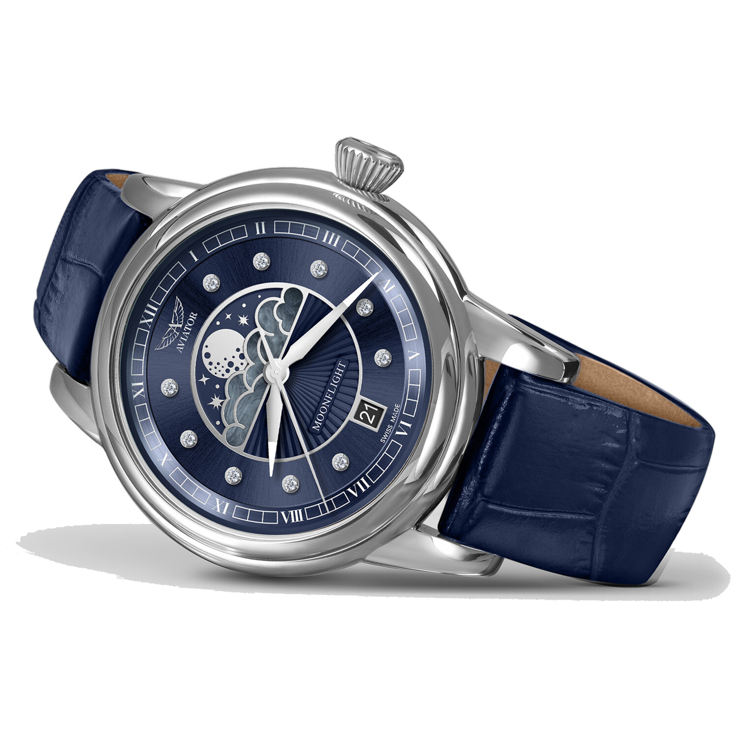 Дамски часовник Aviator Douglas Moonflight Diamonds Limited Edition V.1.33.0.379.4