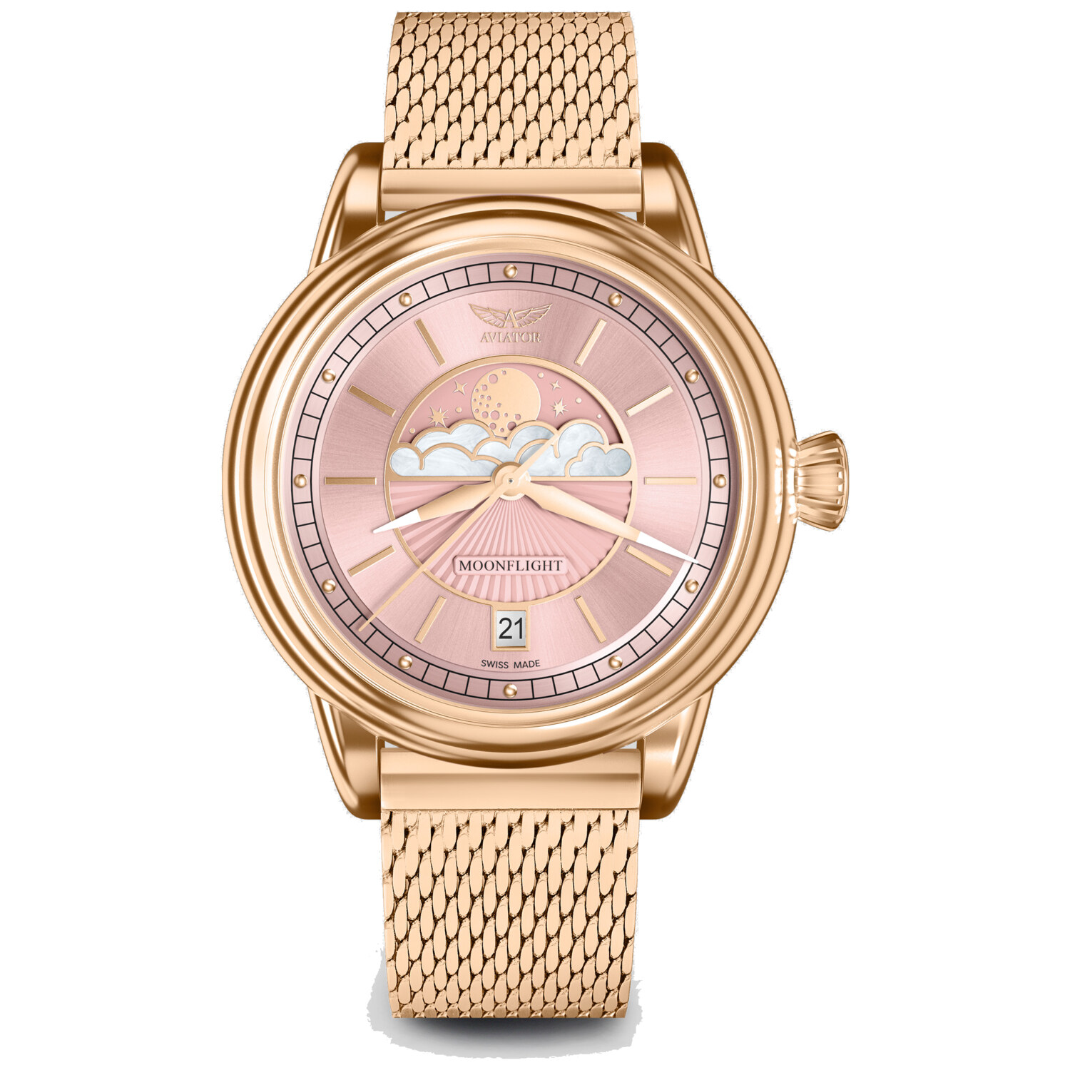 Дамски часовник Aviator Douglas Moonflight Limited Edition V.1.33.2.258.5