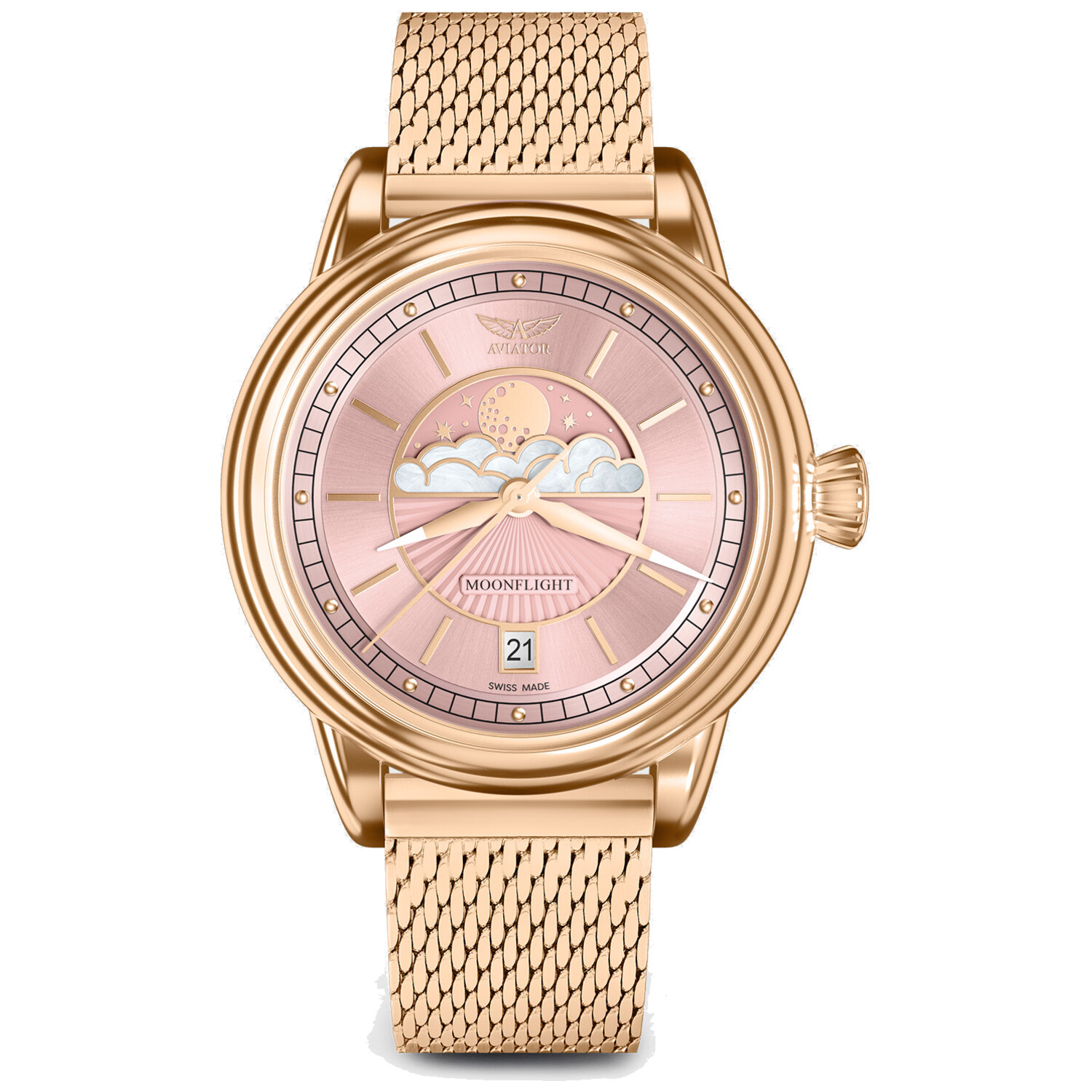 Дамски часовник Aviator Douglas Moonflight Limited Edition V.1.33.2.258.5
