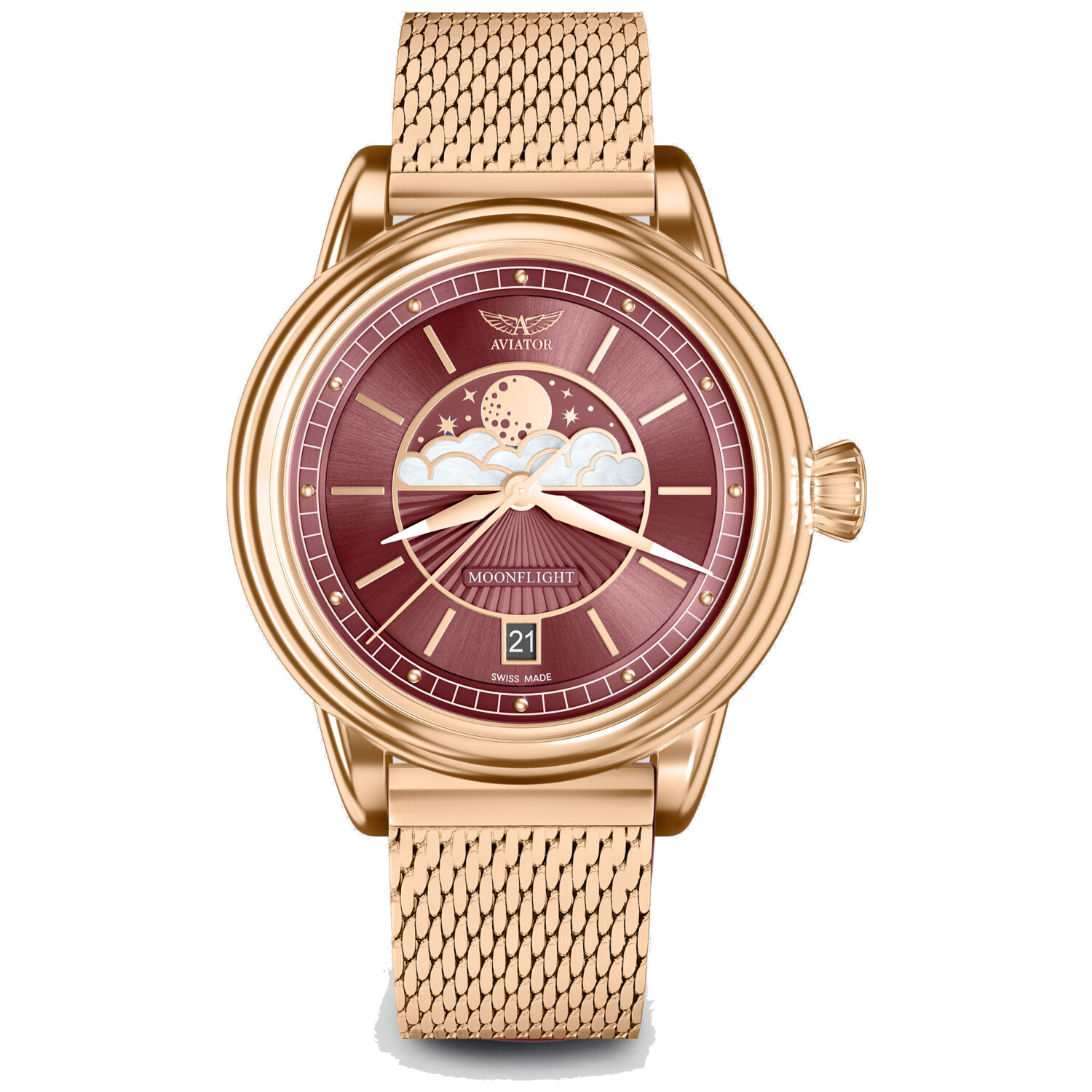 Дамски часовник Aviator Douglas Moonflight Limited Edition V.1.33.2.265.5
