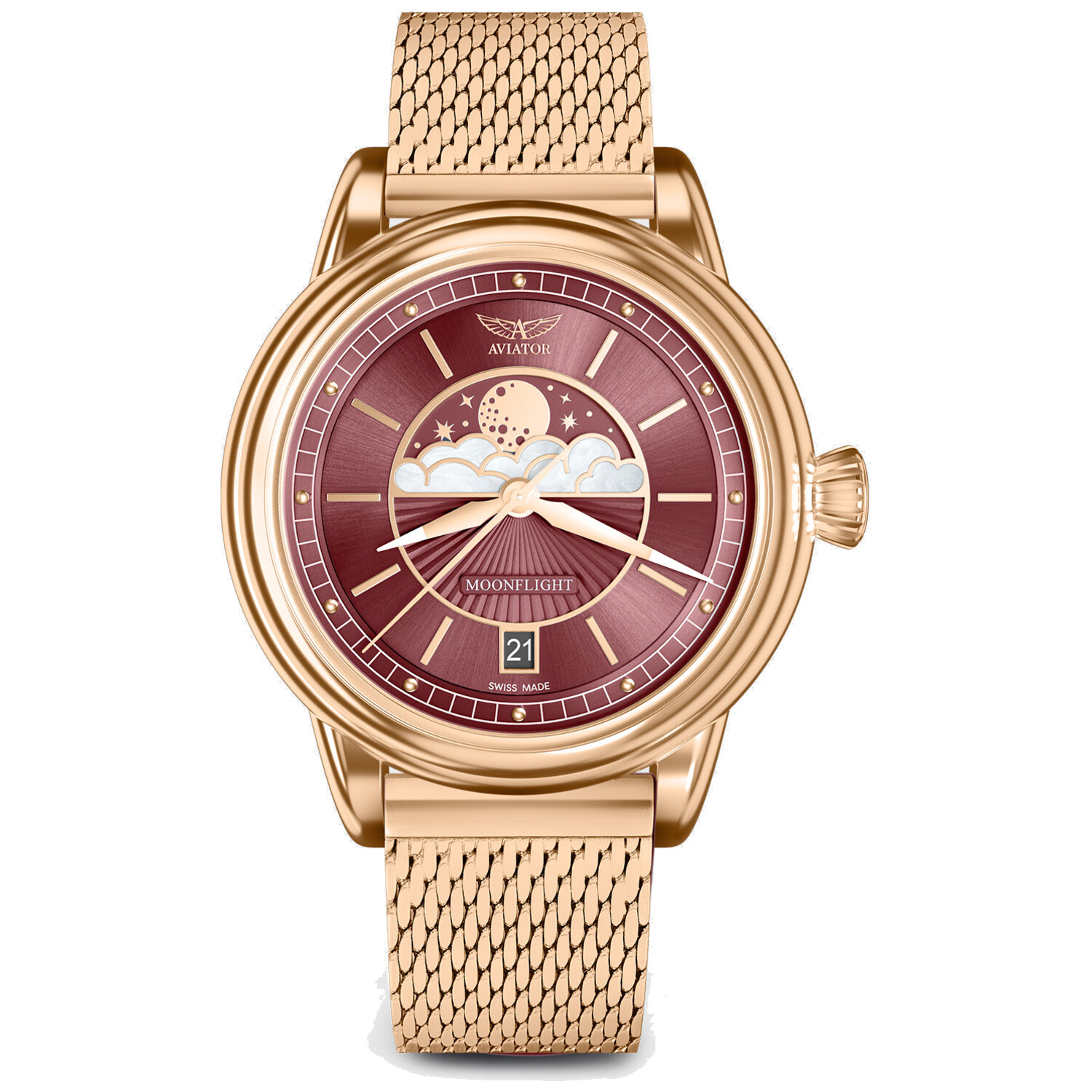 Дамски часовник Aviator Douglas Moonflight Limited Edition V.1.33.2.265.5