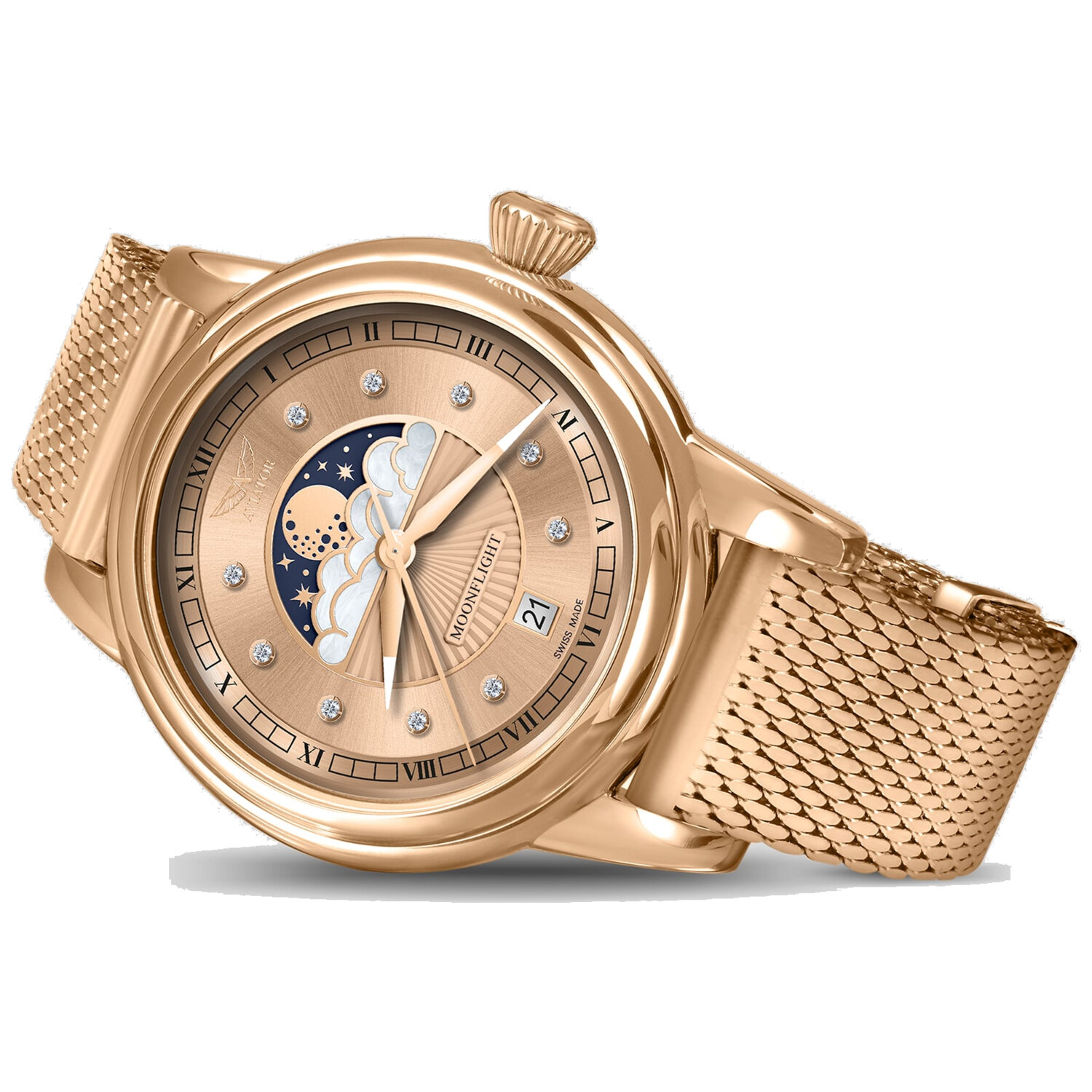 Дамски часовник Aviator Douglas Moonflight Diamonds V.1.33.2.383.5