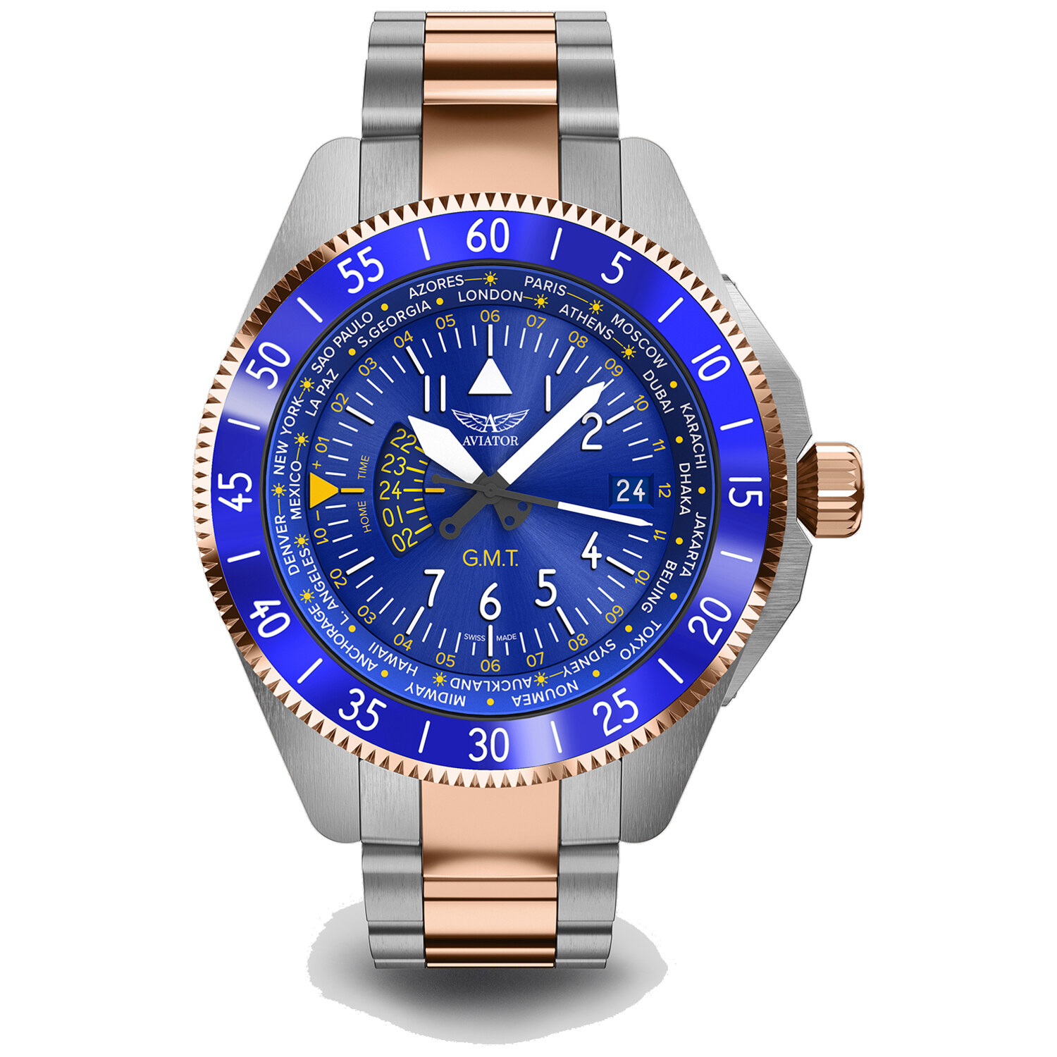 Мъжки часовник Aviator Airacobra Gmt V.1.37.3.308.5