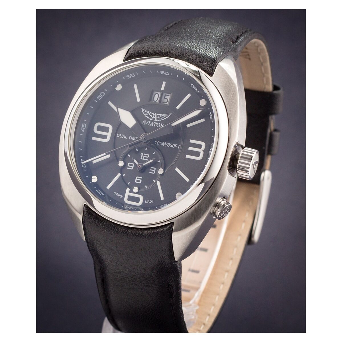 Мъжки часовник Aviator Mig-21 Fishbed Dual Time M.1.14.0.086.4