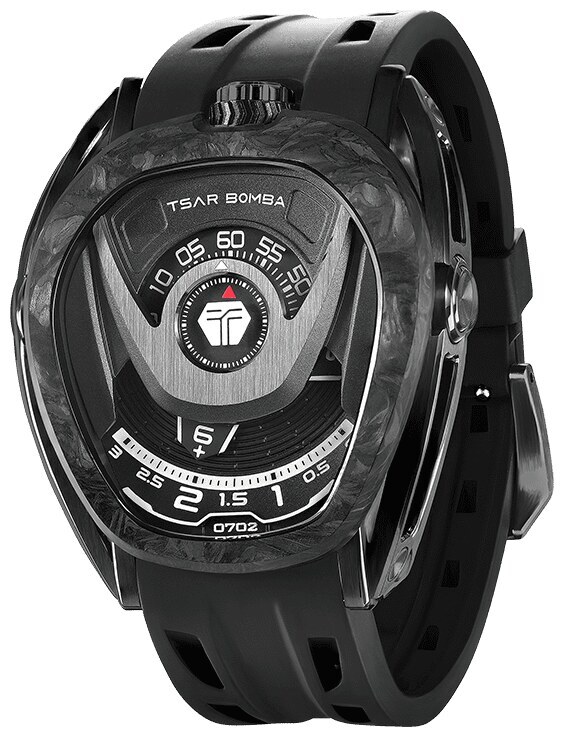 Мъжки часовник TSAR BOMBA Pulse Reactor-Interchangeable Automatic Carbon Fiber Black