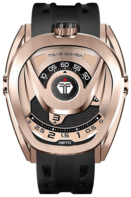 Мъжки часовник TSAR BOMBA Pulse Reactor-Interchangeable Automatic Carbon Fiber Golden Black