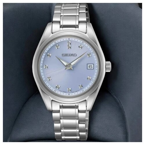 Дамски часовник Seiko Diamond Collection Light Blue SUR581P1