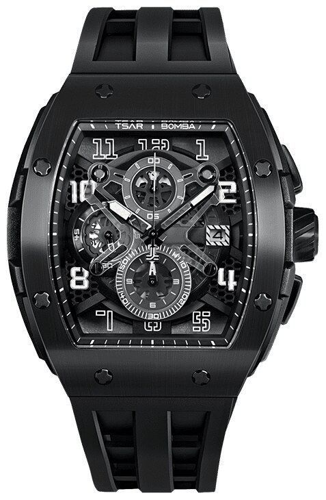 Мъжки часовник TSAR BOMBA Black Majesty Edition TB8211BB