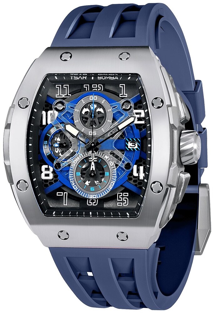 Мъжки часовник TSAR BOMBA Blue Majesty Edition TB8211BS