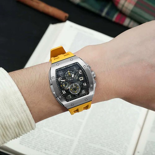 Мъжки часовник TSAR BOMBA Yellow Majesty Edition TB8211BY