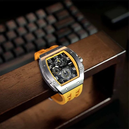 Мъжки часовник TSAR BOMBA Yellow Majesty Edition TB8211BY