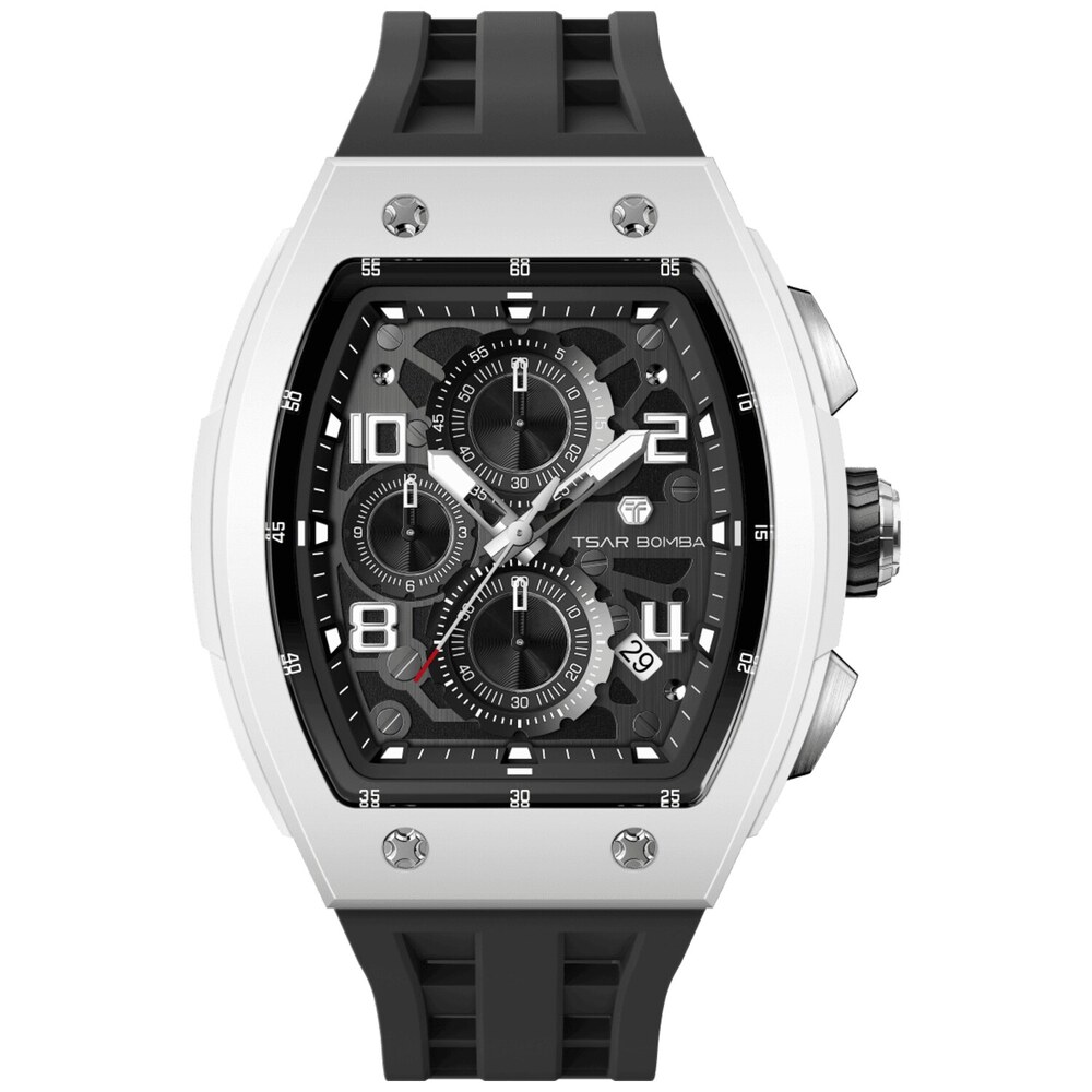 Мъжки часовник TSAR BOMBA T-Elemental Bioceramic Black TB8224B-03
