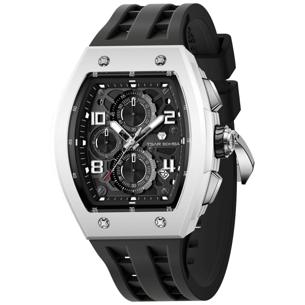Мъжки часовник TSAR BOMBA T-Elemental Bioceramic Black TB8224B-03