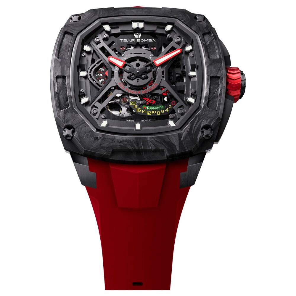 Мъжки часовник TSAR BOMBA Dark Matter 5 Automatic Red TB8605-01