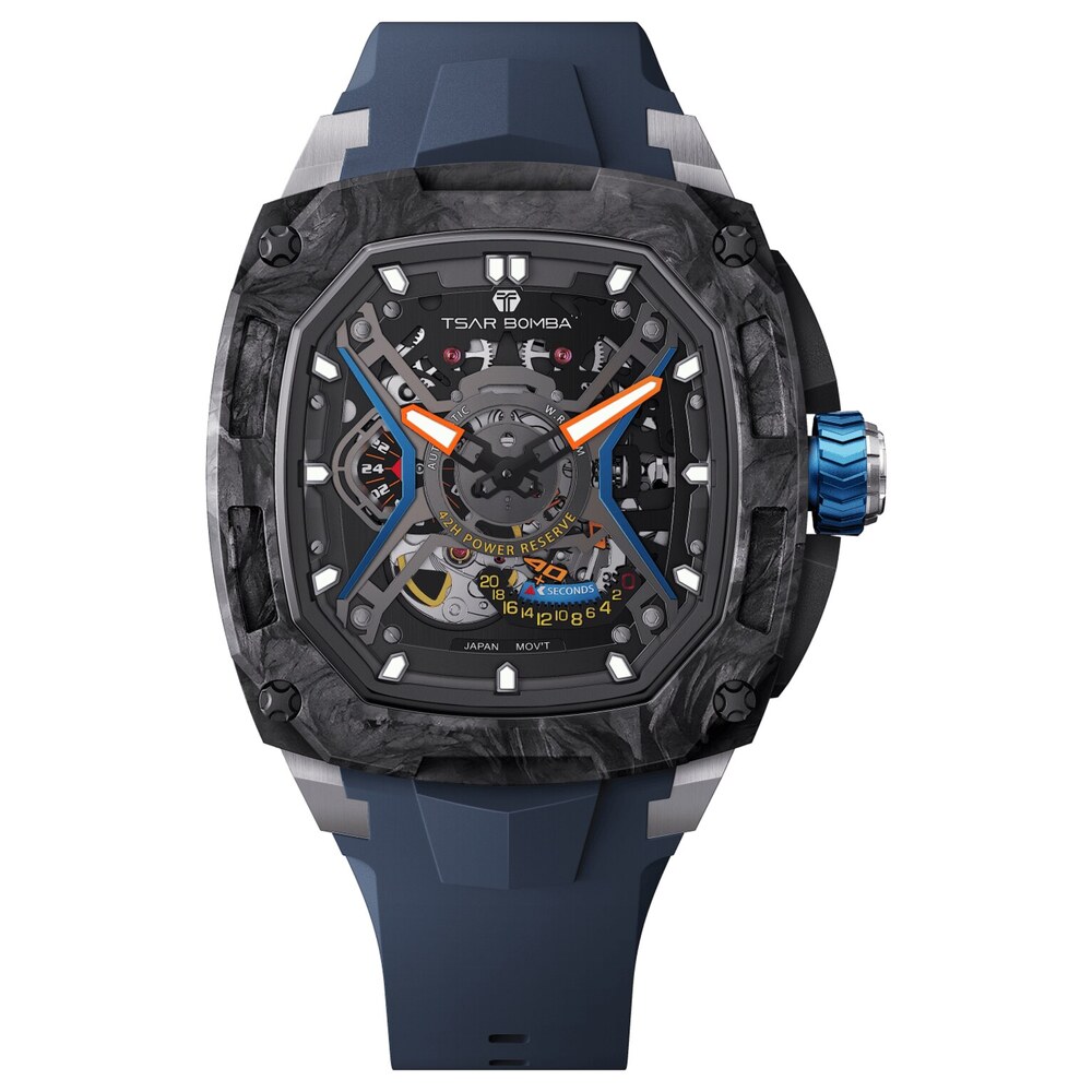 Мъжки часовник TSAR BOMBA Dark Matter 5 Automatic Blue TB8605-02