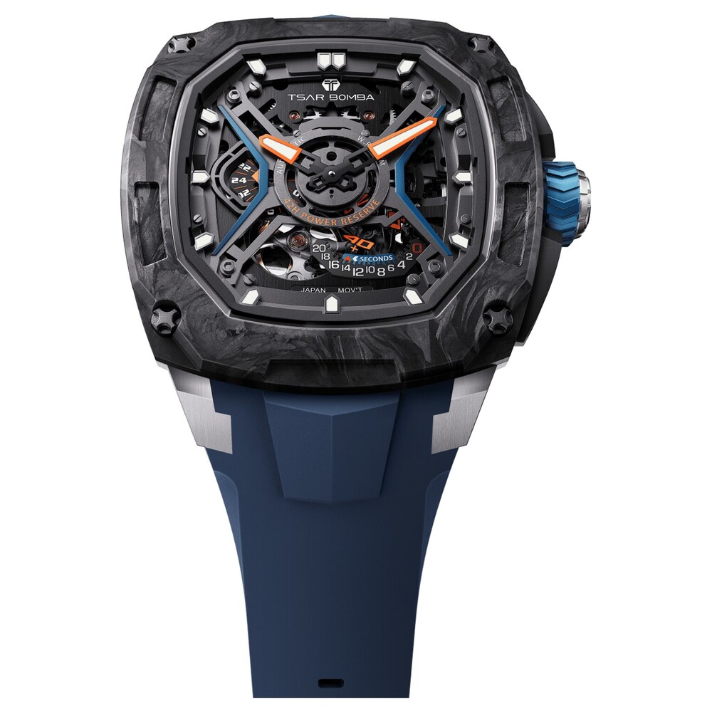 Мъжки часовник TSAR BOMBA Dark Matter 5 Automatic Blue TB8605-02