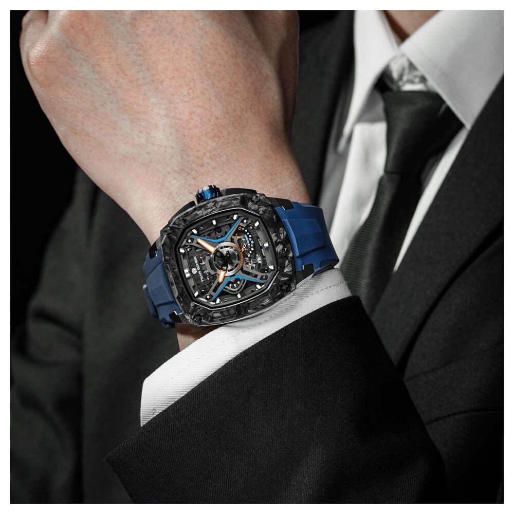 Мъжки часовник TSAR BOMBA Dark Matter 5 Automatic Blue TB8605-02