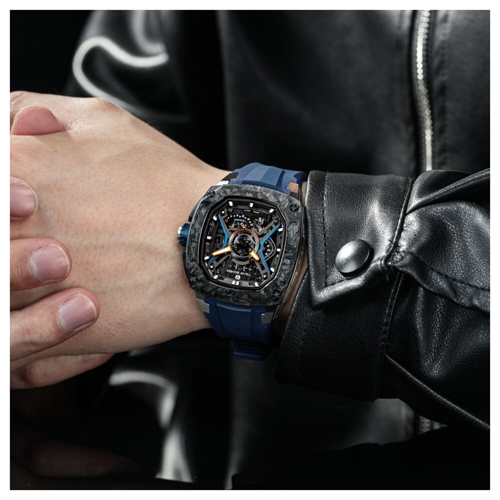 Мъжки часовник TSAR BOMBA Dark Matter 5 Automatic Blue TB8605-02