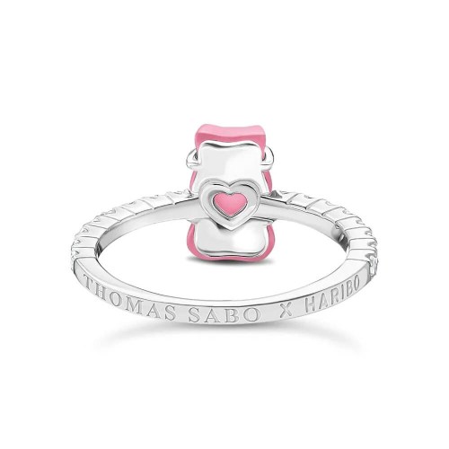 Пръстен Thomas Sabo x HARIBO Mini Pink Goldbear Zirconia EU54