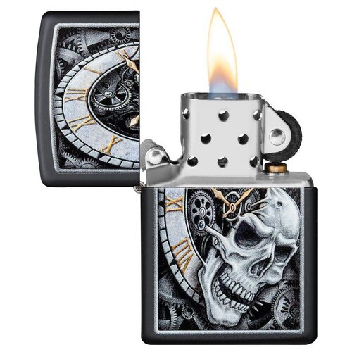 Запалка Zippo 29854 Skull Clock Design