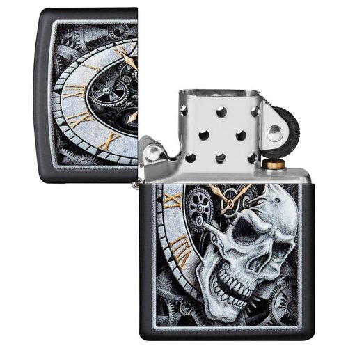 Запалка Zippo 29854 Skull Clock Design