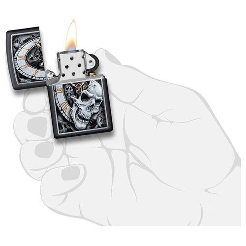 Запалка Zippo 29854 Skull Clock Design