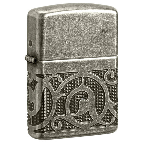 Запалка Zippo 49290 - Armor® Antique Silver Pattern Design - снимка 1