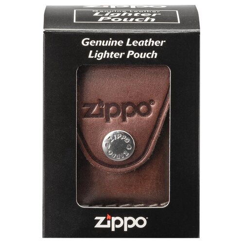 Калъф за запалка Zippo, кафяв, с клипс