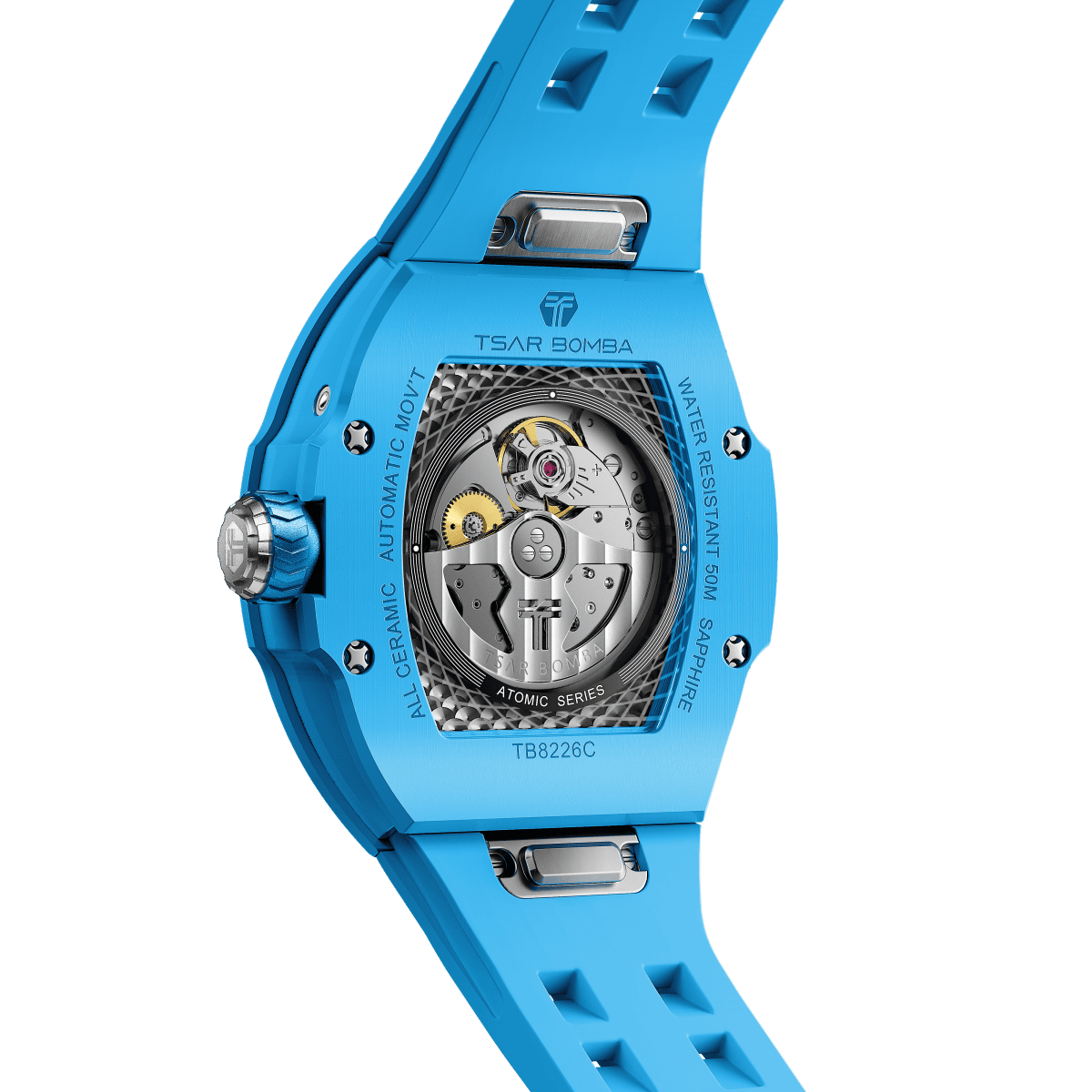 Мъжки часовник TSAR BOMBA Atomic Ceramic Automatic TB8226C1+1-02