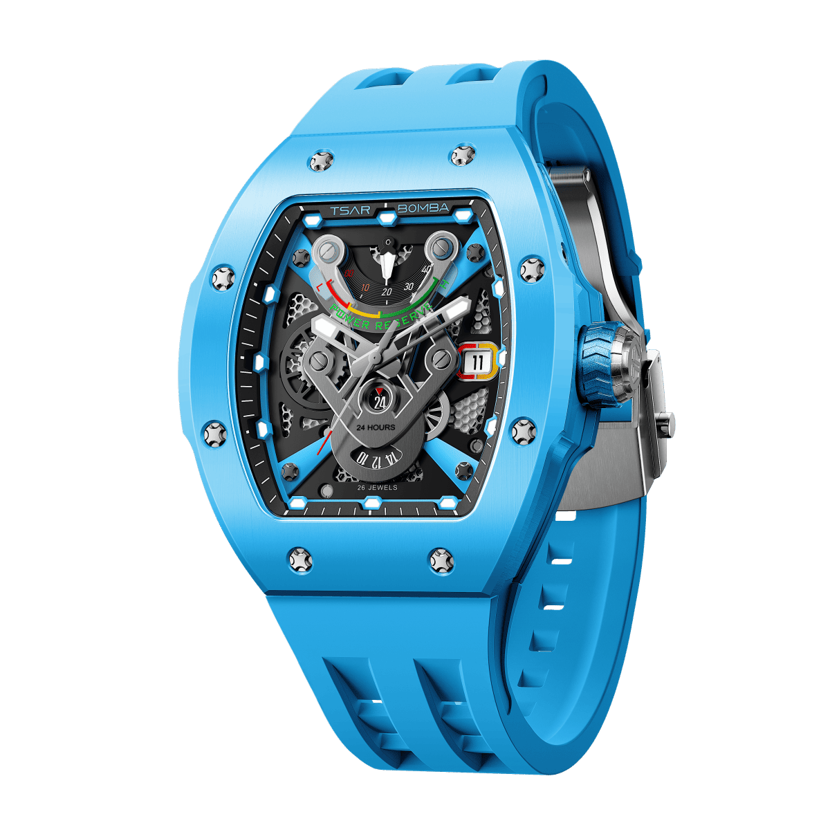 Мъжки часовник TSAR BOMBA Atomic Ceramic Automatic TB8226C1+1-02