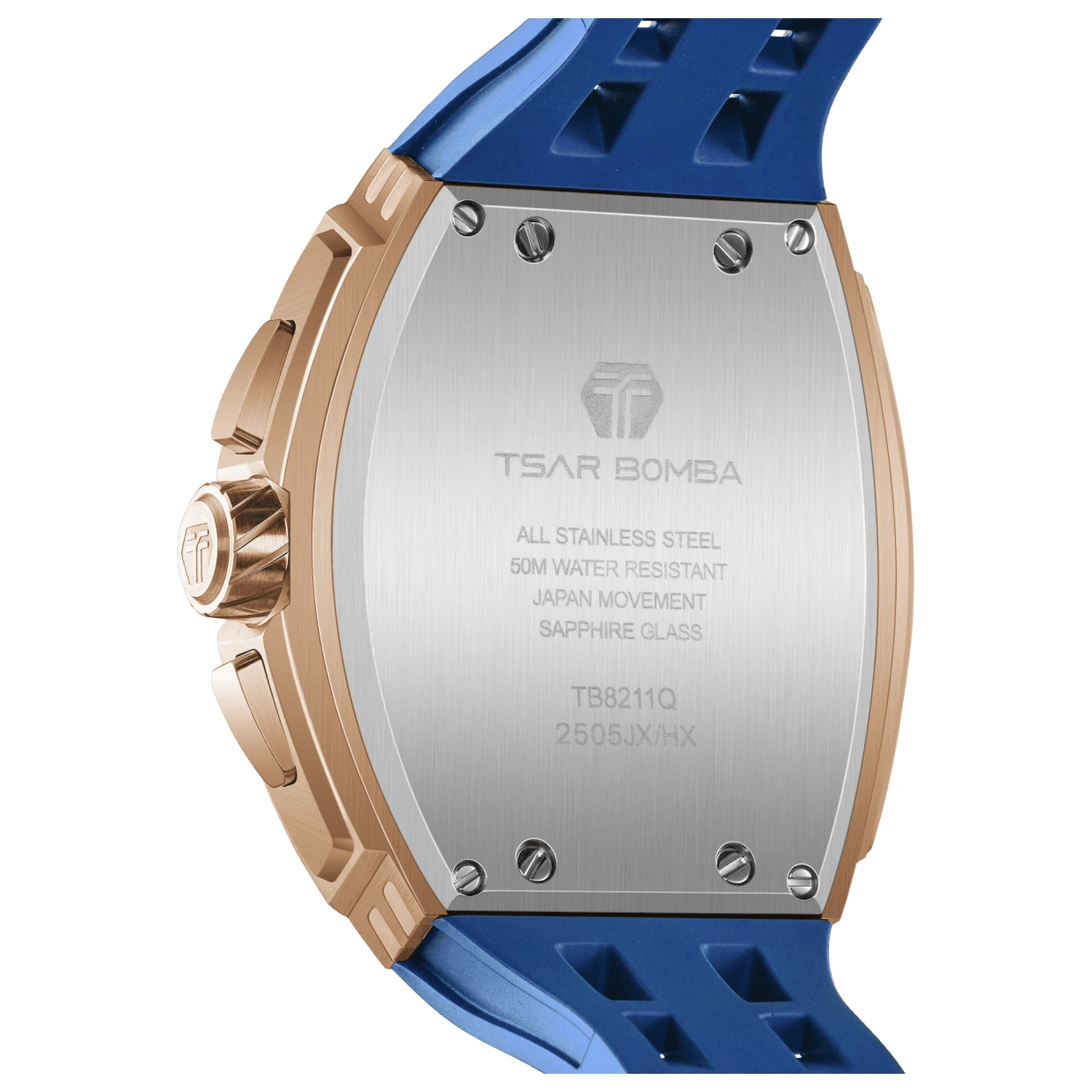 Мъжки часовник TSAR BOMBA Elemental Gold Blue TB8211Q-II-10